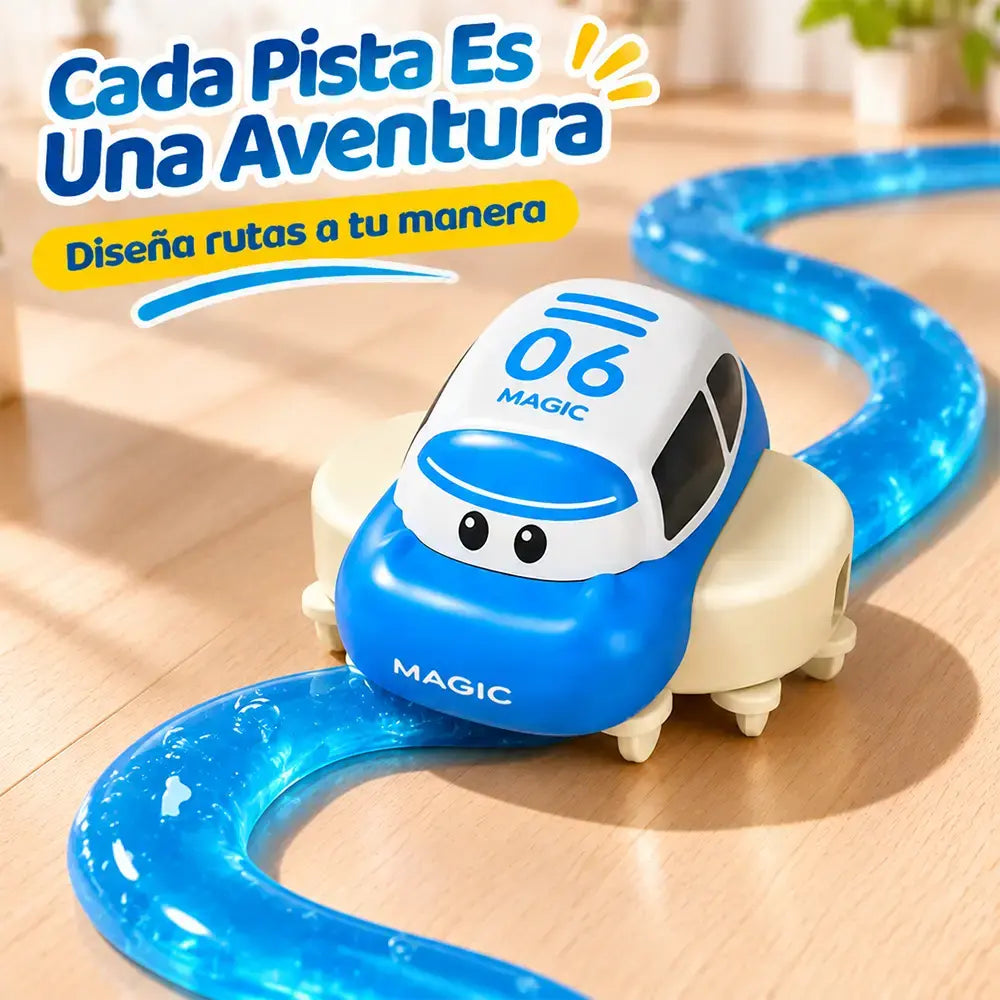 🚗🎨 Coche de Pista Automático con Slime, Juguete Interactivo que Sigue Líneas y Crea Circuitos Infinitos, Ideal para Regalo 🎁