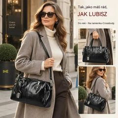 👜【Sleva 50 %】Kožená taška ve stylu Boston, vyrobená z měkké kůže, vhodná k nošení přes rameno
