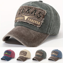 🐂🧢 Gorra de béisbol retro ajustable con cabeza de toro y letras bordadas