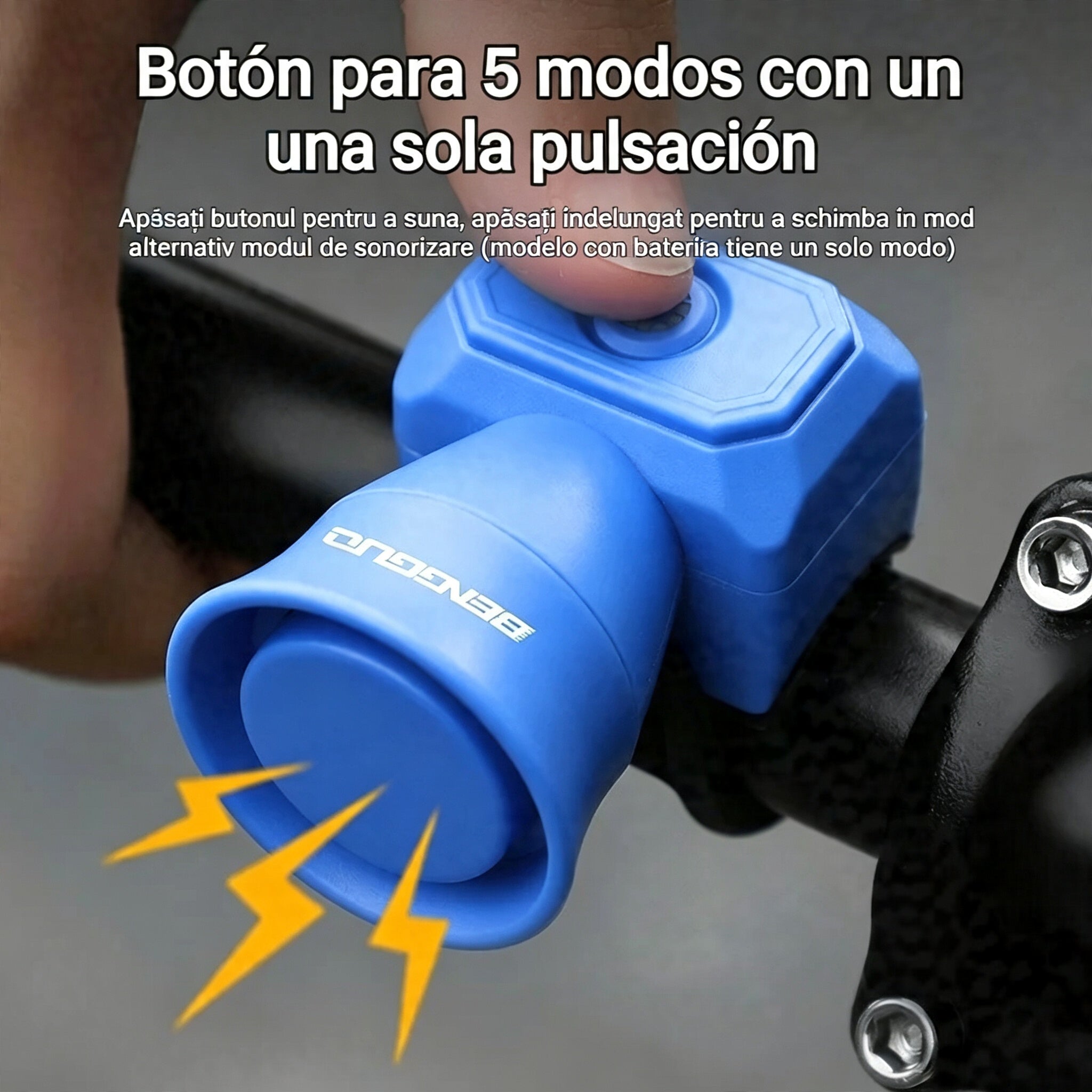 🔔2 unidades a 28 euros⚡ Claxon Eléctrico para Bicicleta 120 dB – Recargable por Tipo‑C, Impermeable IP4, Campana de Seguridad para MTB y Plegable 🚲💨