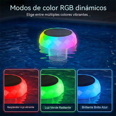 🔥Luz flotante RGB para piscina con control remoto💡