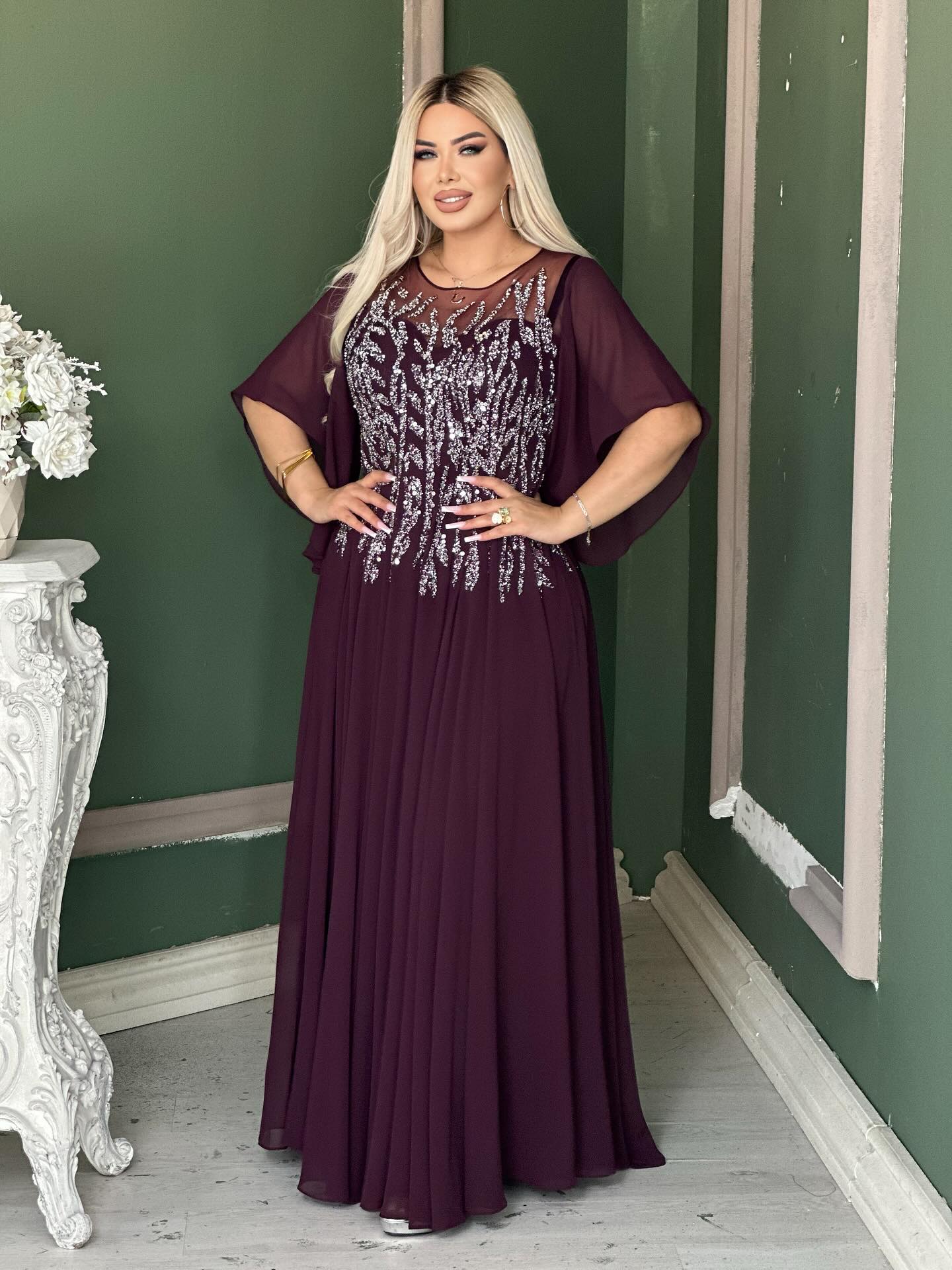 🔥✨【Noi stiluri de toamnă】👗【S-5XL】Vestido largo con estampado de estrellas y diamantes