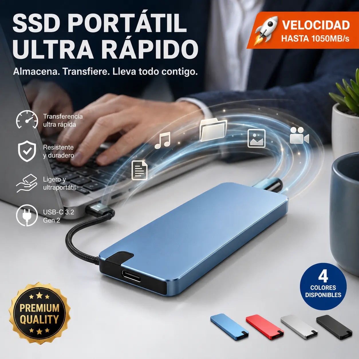 ⚡【8TB】 Disco Duro USB 3.0 Multifuncional de Alta Velocidad | Transferencia Rápida, Gran Compatibilidad, Almacenamiento Sin Preocupaciones 💻📦
