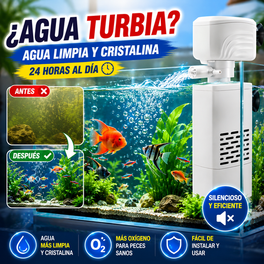 【4W】💦Filtro de acuario eléctrico silencioso🐟