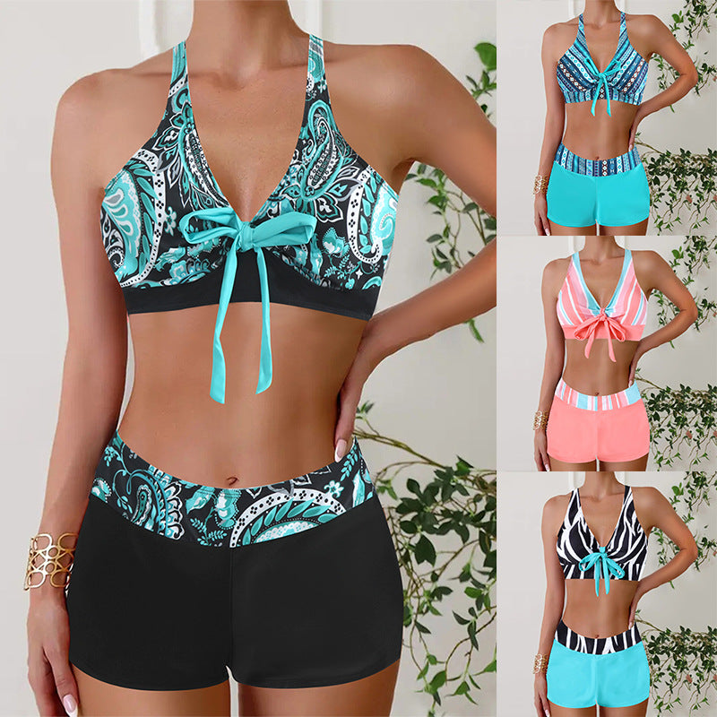 🏊‍👙【39%OFF】🌴 Traje de baño elegante con estampado de talla grande