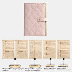 🔥📢 ¡Disfruta ahora de un 50% de descuento! 💎✨ Elegante y portátil organizador de joyas con múltiples compartimentos internos.