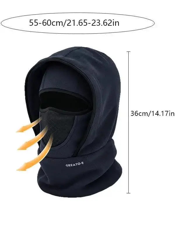 🎉🧣❄️ Gorro polar de doble capa, cálido, cortavientos y que protege el rostro, ideal para el invierno.