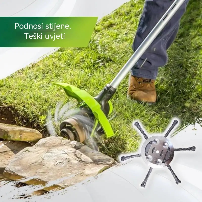 🔥✨【Kupite 1, dobijte 1 gratis: 2 komada】🔥 Zamjenjiva rezna glava za kosilicu/trimer - Čelična rezna glava za košnju trave 🌿✂️⚙️