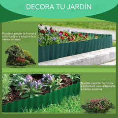 [15cm×9m]Valla decorativa de plástico para jardín, barandilla de protección para el borde del césped