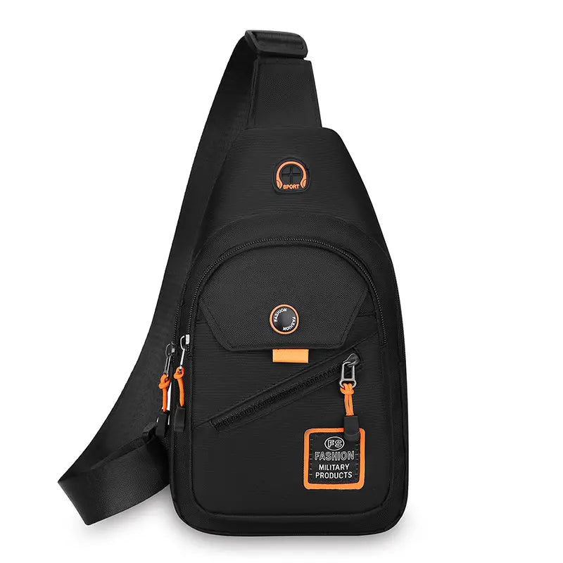 🎒💯Bolso bandolera/de pecho impermeable con múltiples bolsillos