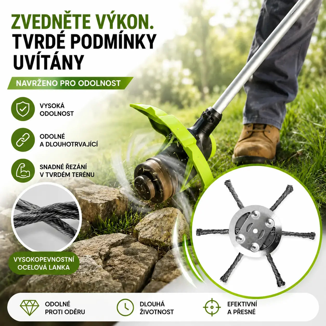 🔥✨【Kupte 1 kus zdarma: 2 kusy】🔥 Vyměnitelná žací hlava pro sekačku na trávu/křovinořez - Ocelová žací hlava pro sekání trávy 🌿✂️⚙️