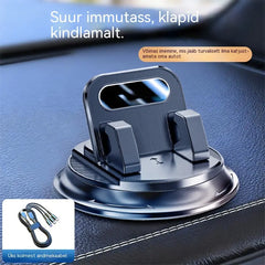 🎯 50% SOODUSTUST KÕIGILE TOOTETELE! Pööratav telefonihoidik – turvaline armatuurlauale kinnitatav, hea haarduvusega kumm 🧭🔄 【Kvaliteet garanteeritud】