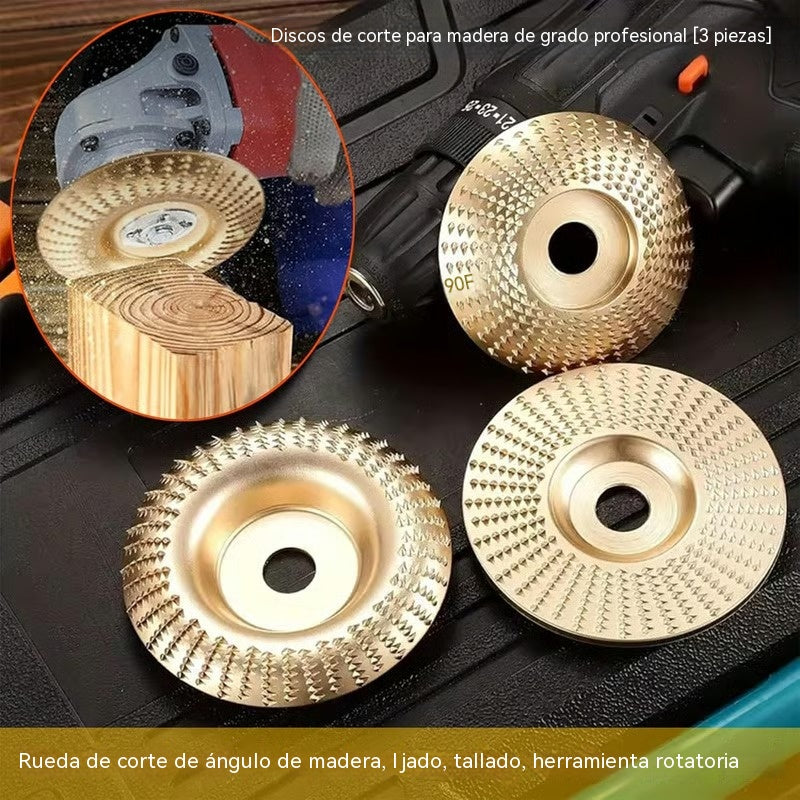 ⚙️🧰【3 piezas】 Disco multifuncional para dar forma a la lijadora angular para madera