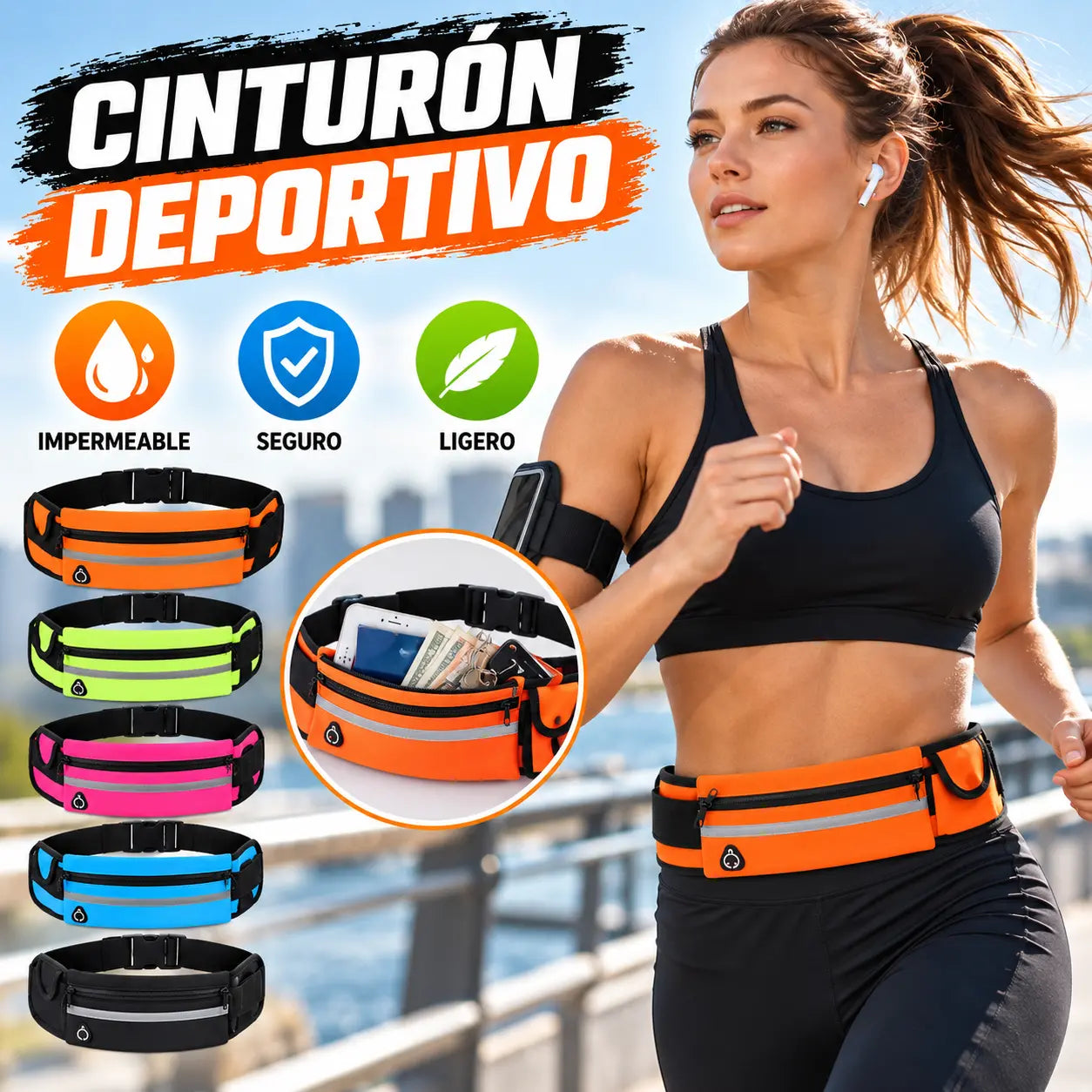 📢📢 ¡¡50% de descuento!! 🎒 Riñonera multifuncional para deportes y ocio: ¡invisible, segura, de gran capacidad e impermeable!
