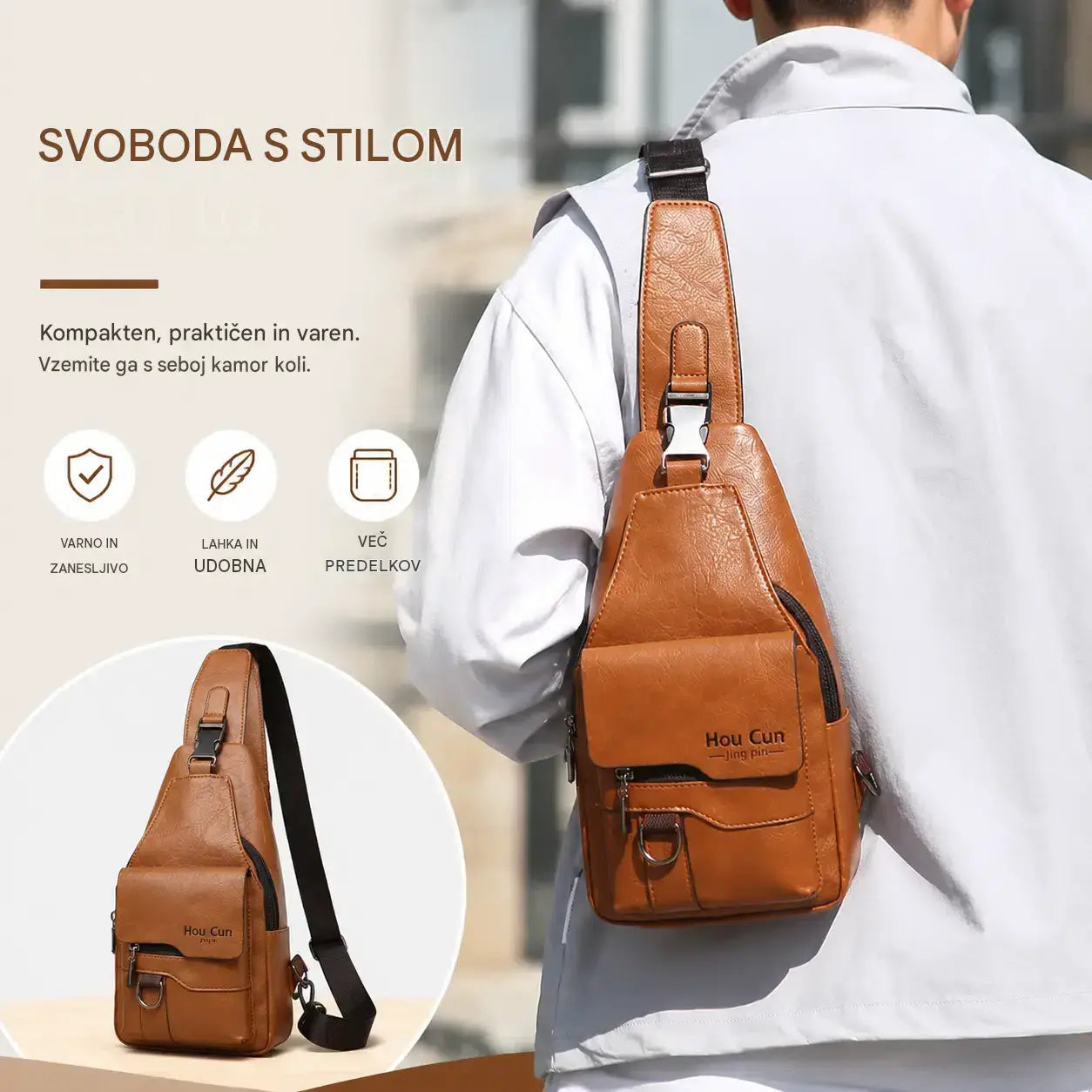 🎒 Retro-stilska vodoodporna torba iz pravega usnja: nepogrešljiv kos za vsakodnevne poti na delo.