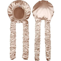 🎀🌙 Gorro de Satén para Dormir con Ondas Sin Calor, Turbante Nocturno Protector para Rizos, Reduce el Encrespamiento y Mantiene la Hidratación ✨