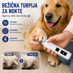 🐱🐶 Električna turpija za nokte za kućne ljubimce s LED indikatorom napajanja
