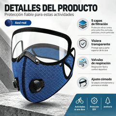 🧣【¡Compra uno, consigue uno gratis!】🚴 Mascarilla Térmica Deportiva con Visor HD Desmontable – Protección contra Frío, Polvo y Viento para Ciclismo, Cortacésped y Ambientes Polvorientos 🛡️