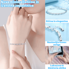 💖【Kupite enega, enega dobite brezplačno】🍀Nova ženska modna zapestnica iz srebra 925 s štiriperesno deteljico