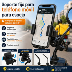 🚴 Soporte para teléfono de motocicleta con agarre seguro