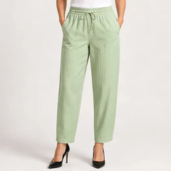 😍💕【40-120 kg】Pantalones casuales para mujer de algodón y lino