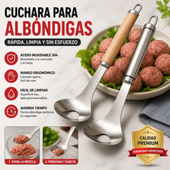 🍖 【2 piezas】Molde para albóndigas de acero inoxidable 304 – ideal para hacer albóndigas de carne y de pescado, perfecto para cocinar en casa 🥄