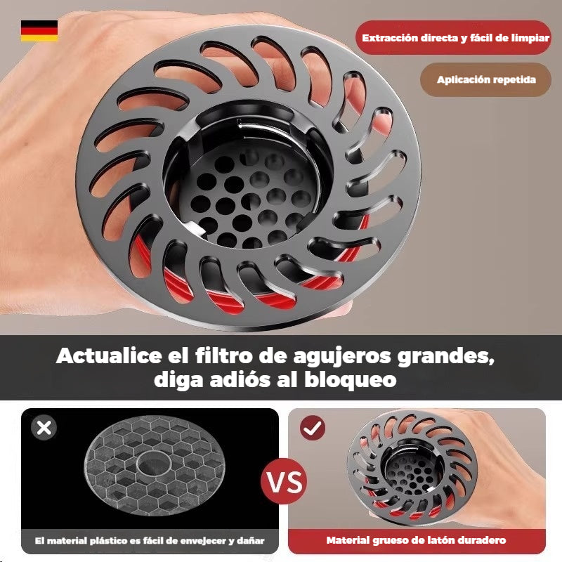 🔥¡Compra 1 y llévate 1 GRATIS!（2 piezas）🔥 Desagüe universal de latón para suelo con núcleo desodorizante antiolor 🚿✨