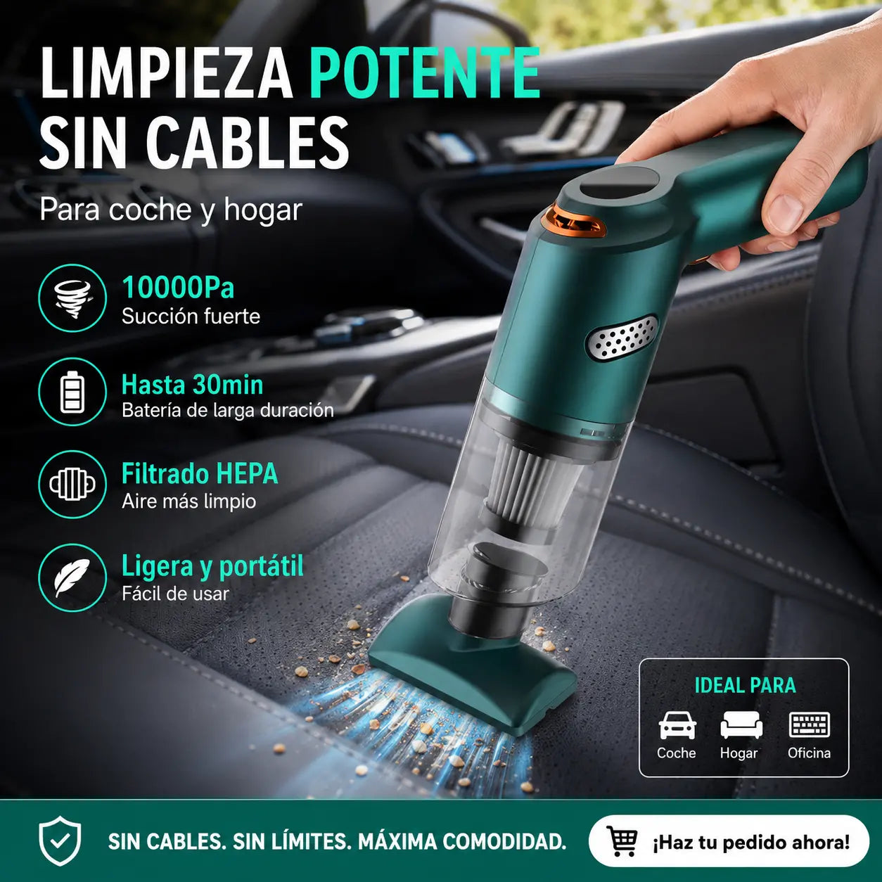 ⚡Kit de aspiradora inalámbrica de alta potencia para automóviles🧹