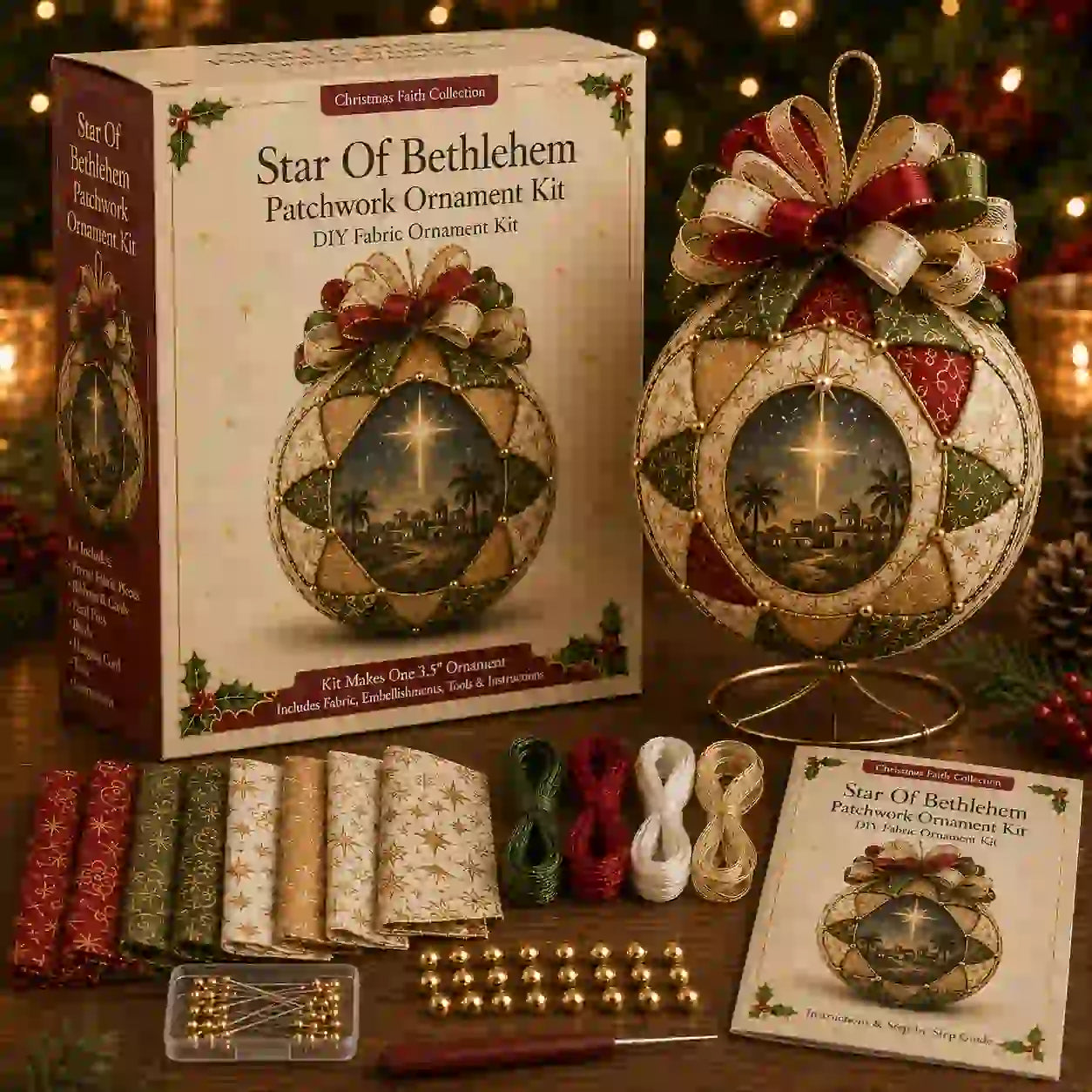 🎄✨ ¡Especial de Navidad! Kit de decoración navideña de patchwork para el Nacimiento de Jesús: ¡crea exquisitos recuerdos hechos a mano! 🎁🙏