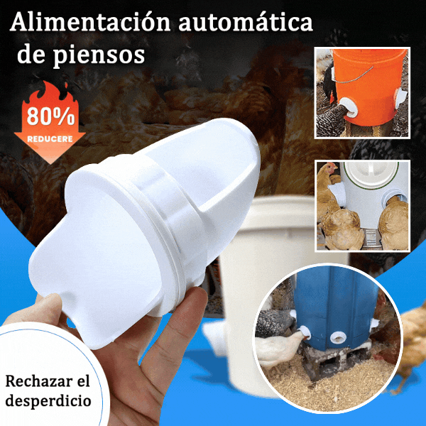 🐓【Puncher + 15 Comederos】Comedero automático para pollos, patos y gansos