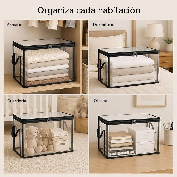 🔥Compre 1 y obtenga 2 gratis（3 piezas）📦Bolsa de almacenamiento de plástico transparente, grande, resistente y gruesa para ropa, mudanzas y almacenamiento