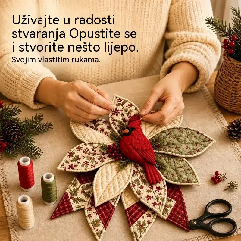 🎇🎄Set za šivanje prošivenih božićnih ukrasa za vrata (7 dizajna)