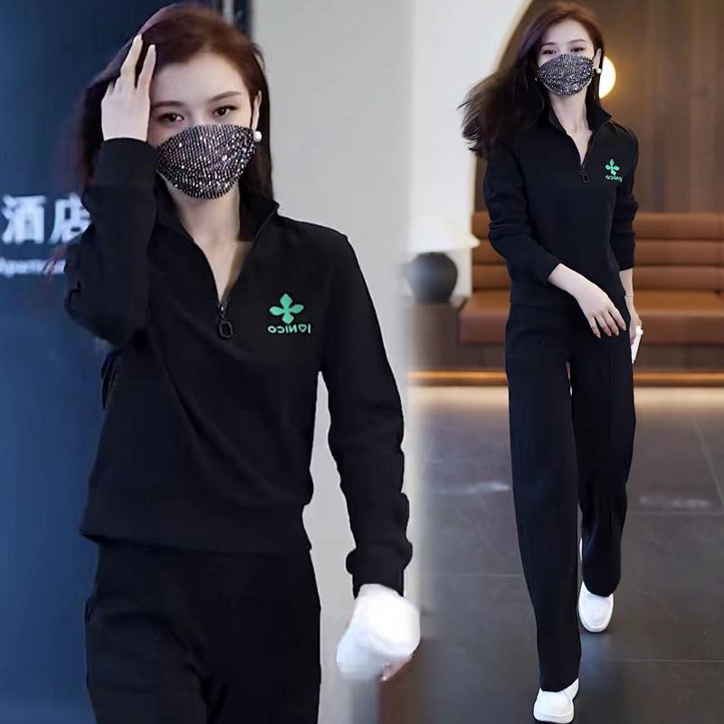 😍【Top + pantalones】2025 traje de ropa deportiva casual suelto de gran tamaño nueva moda caliente