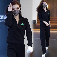 😍【Top + pantalones】2025 traje de ropa deportiva casual suelto de gran tamaño nueva moda caliente