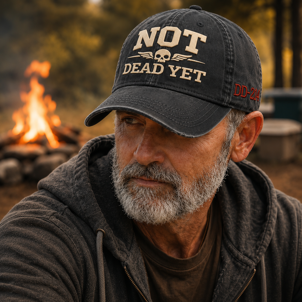 🔥🧢 Rebajas de Año Nuevo 2026 | Gorra vintage con motivo desgastado "NOT DEAD YET"