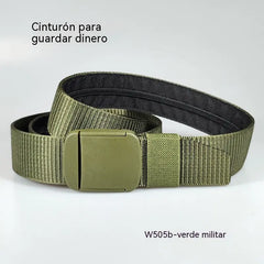🔥【Compra 1 y llévate 1 gratis】🔥【Longitud： 130 cm】Cinturón de viaje táctico con bolsillo oculto para dinero