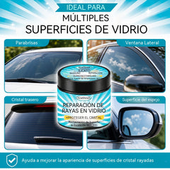 🔥【Compra uno y llévate otro gratis】🚗Pasta para reparar arañazos en vidrio, adhesivo para eliminar arañazos y fisuras