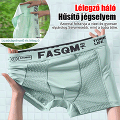 【Paquete de 12】Calzoncillos bóxer de malla transpirable de seda helada para hombre