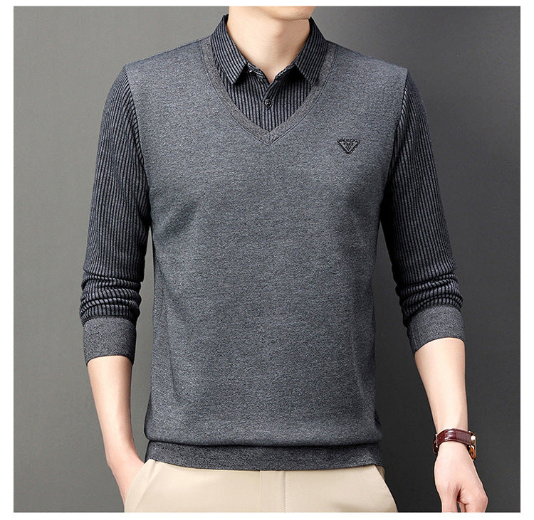 🔥🔥🔥【Especiales de otoño】【M-4XL】🔥Top cálido de dos piezas todo en uno de cachemira premium para hombre