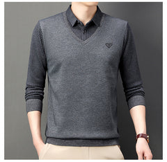 🔥🔥🔥【Especiales de otoño】【M-4XL】🔥Top cálido de dos piezas todo en uno de cachemira premium para hombre