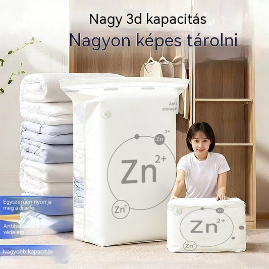 🧳【5 darabos készlet】💨 Nagy, összenyomható vákuumos tárolózsák: nincs szükség pumpára, szivárgásmentes, és ideális helytakarékosságra bőröndökben és otthon ✈️