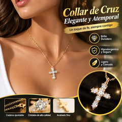 💥✨Collar con colgante de cruz Heavenly Glow para mujer