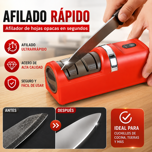 ⏳ ¡40% de descuento! 🔪 Afilador de cuchillos eléctrico inalámbrico multifuncional, recargable ✨