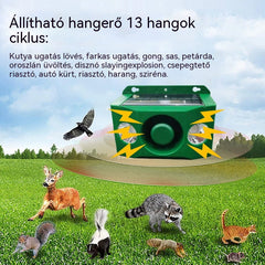 ✨🐅Napenergiás ultrahangos vadriasztó