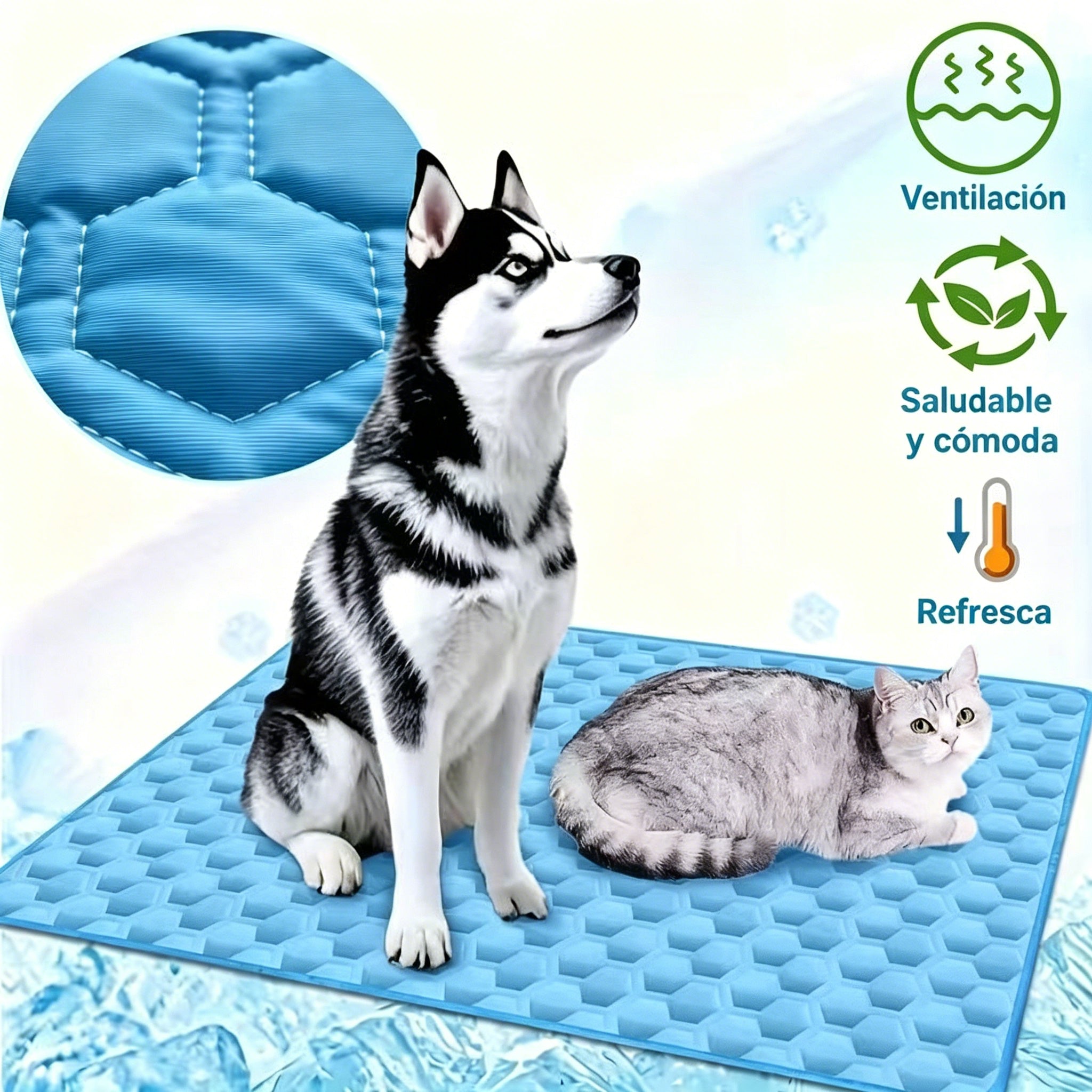 🧊🐶 Alfombrilla refrescante para perros y gatos – el alivio que tus mascotas necesitan este verano 🐱✨