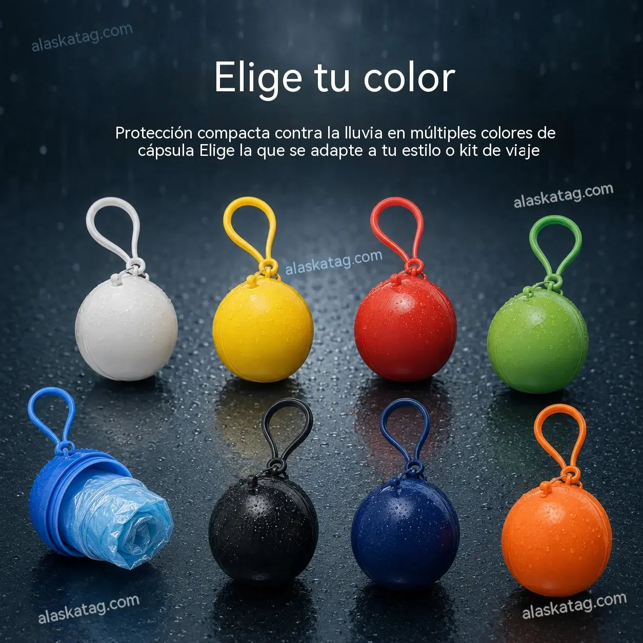 🌧️ Impermeable desechable de bolsillo para lluvias inesperadas