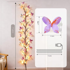 ✨ Flexibilné LED svetlá v tvare girlandy s motýľmi – premeňte svoj domov na magickú a útulnú atmosféru 🦋💡