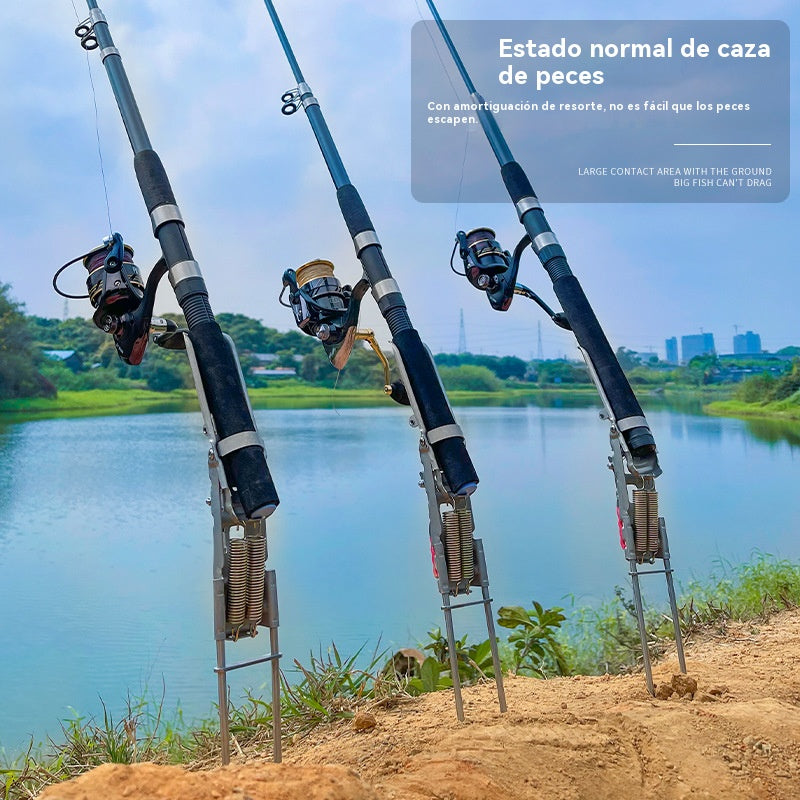 🔥🎣 Retractor automático para caña de pescar, soporte retráctil automático para caña de pescar con resorte