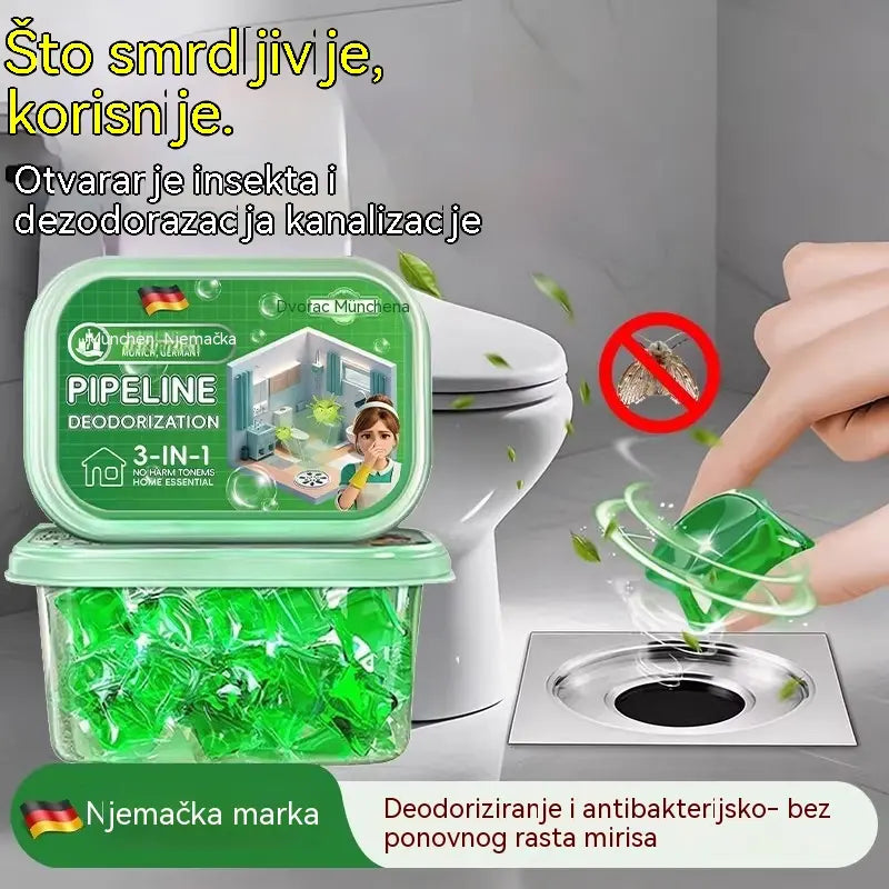 🔥【Kupite jednu, dobijte jednu gratis, 100 kapsula】——🎉 Gotovo rasprodano! 30 000 ljudi je već kupilo 🎉. Bio-enzimske kapsule za uklanjanje neugodnih mirisa iz kanalizacije.