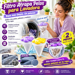 🌀6 piezas 25€✨ Filtro Flotante para Lavadora – Atrapa Pelusas, Cabellos y Pelos de Mascota en Cada Lavado 🧺